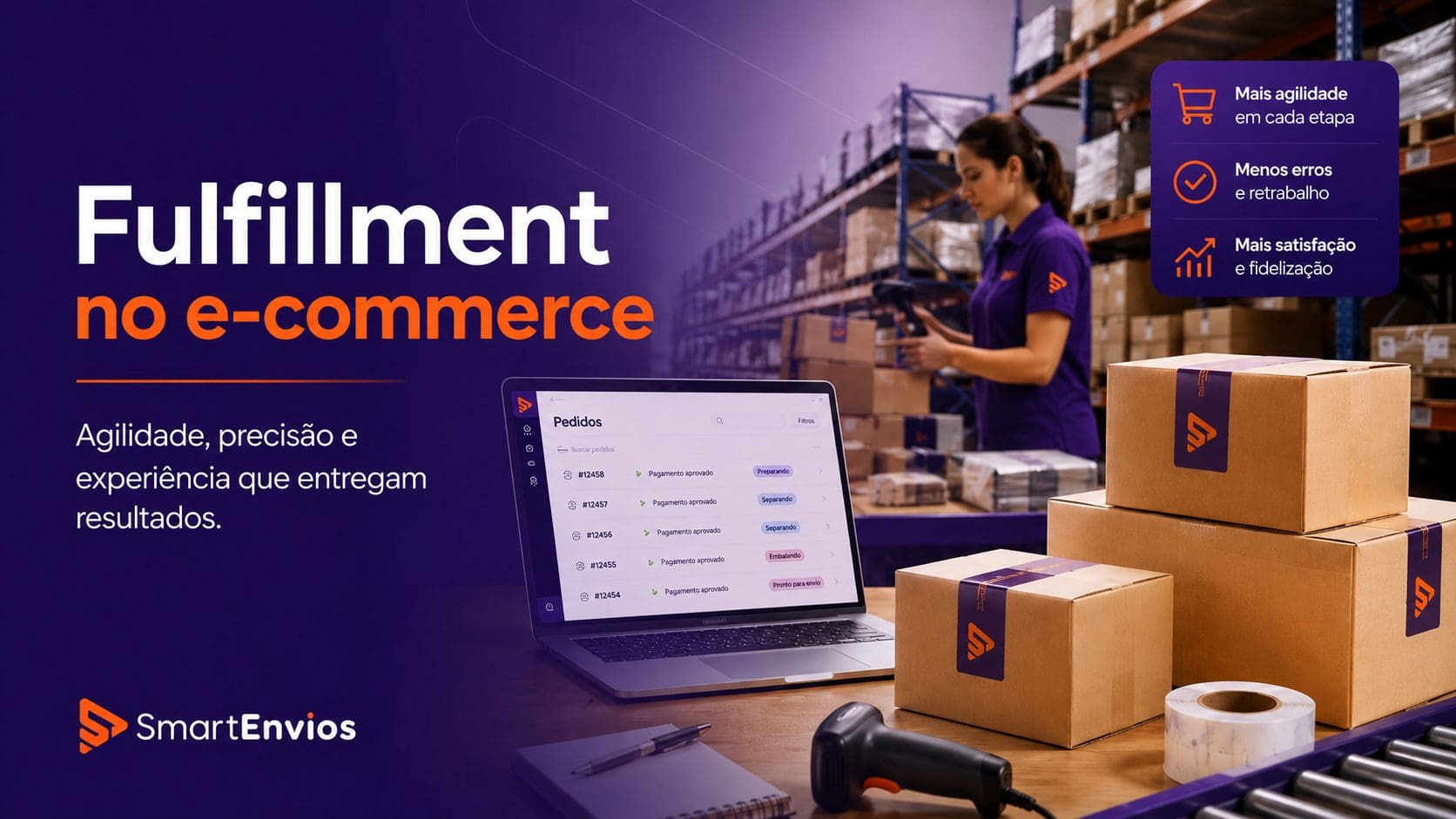 Fulfillment no e-commerce com operação logística e preparação de pedidos
