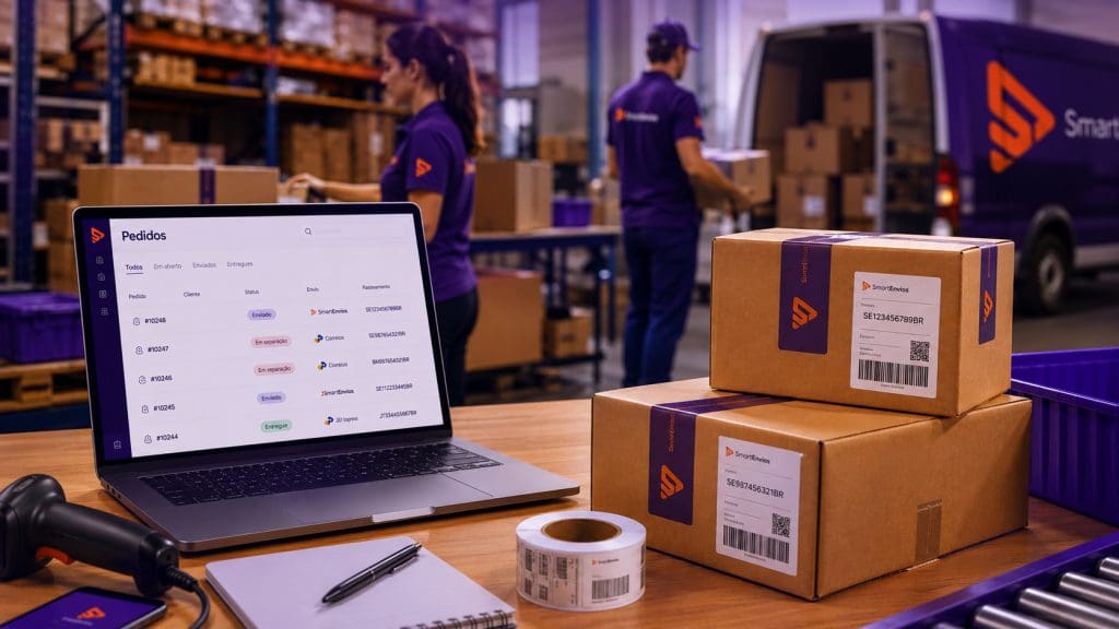 estão logística de pedidos antes da expedição para o consumidor